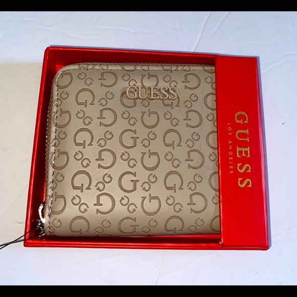 New GUESS Wallet Beige Clutch Pouch Coin Purse Latte Tempe SLG EX826355 - Picture 3 of 6
